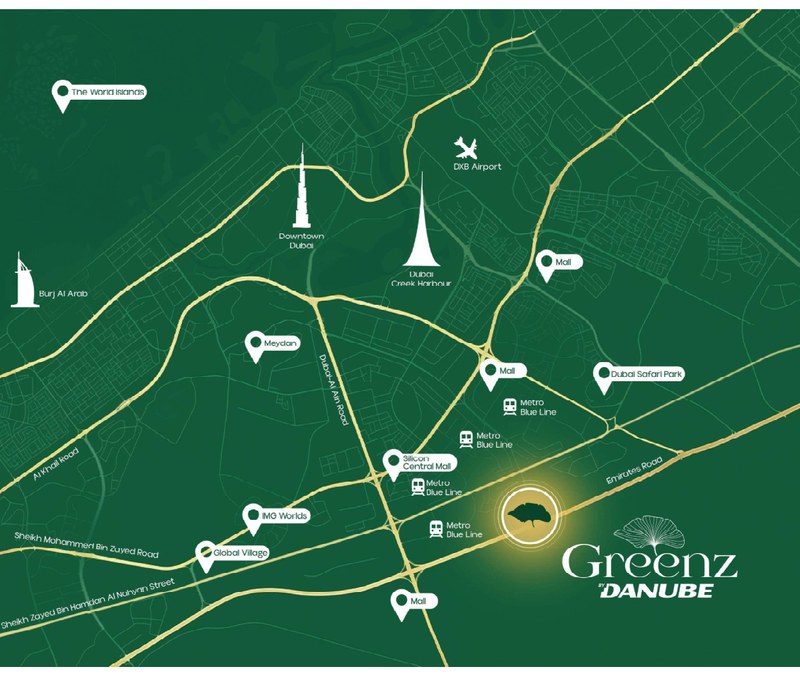 Greenz by Danube strategic connectivity map